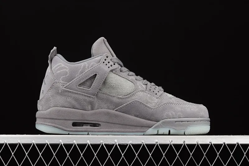 All categories Air Jordan Jordan series basketball shoes Air Jordan 4 G version Kaws x Air Jordan 4 Black AJ4 Luminous suede gray limited edition 930155-003